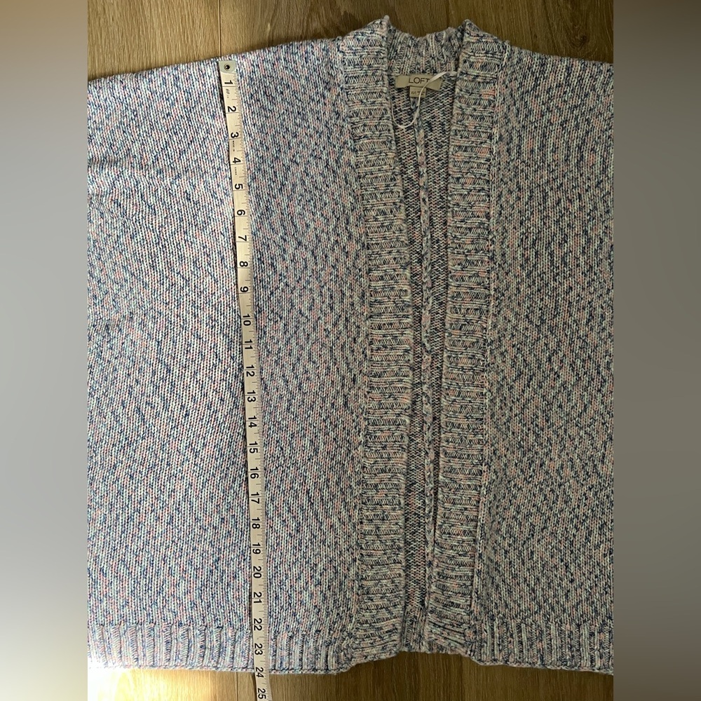 LOFT Oversized Confetti Wrap Cardigan Sweater EUC - Picture 6 of 8